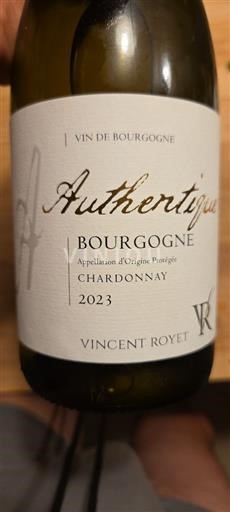 Bourgogne Vincent Royet Authentique 2023