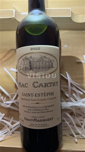 Bordeaux Saint-Estèphe Mac Carthy 2022