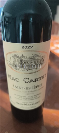 Bordeaux Saint-Estèphe Mac Carthy 2022