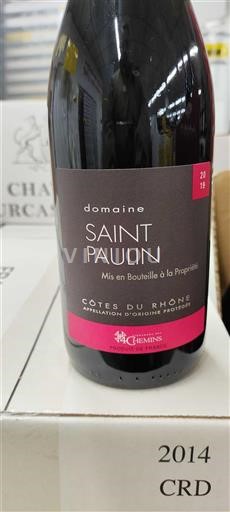 Rhônedalen Côtes du Rhône Domaine Saint Paulin 2019