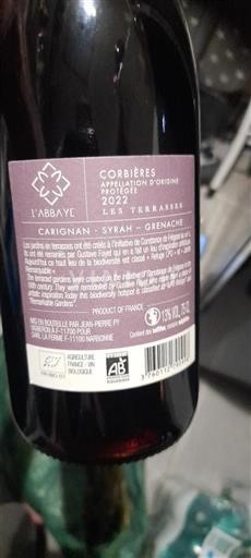 Languedoc Corbières L'Abbaye Les Terrasses 2022