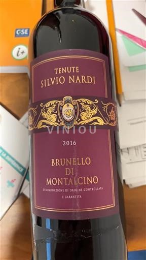 Tuscan Wines Brunello di Montalcino Tenute Silvio Nardi 2016