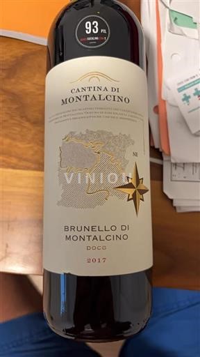 Toscana Brunello di Montalcino. DOCG Cantina di Montalcino 2017