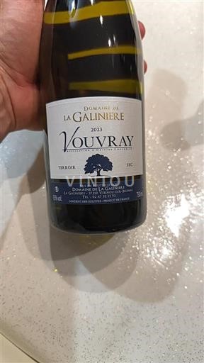 Vin Blanc sec Domaine La Galinière 2023 France Vallée de la Loire Vouvray AOC