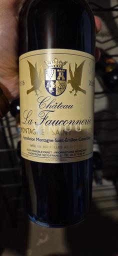Bordéus Montagne-saint-émilion Château La Fauconnerie 2016