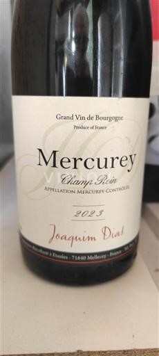 Vin Rouge sec Champ Roin Joaquim Dias 2023 France Bourgogne Mercurey AOC