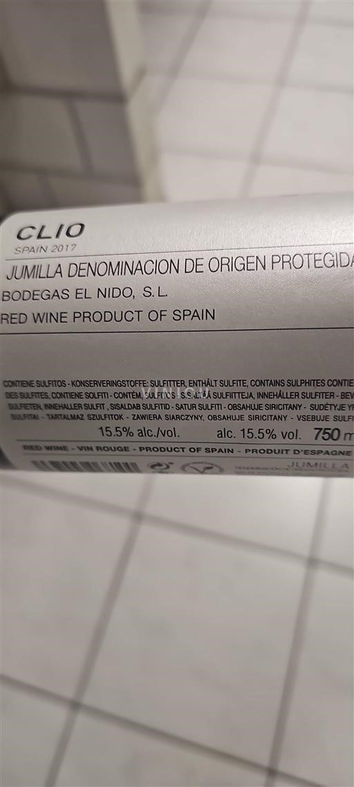 Murcia Jumilla Bodegas El Nido Clio 2017