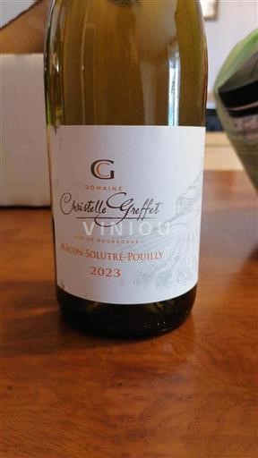 Vin Blanc sec Domaine Cristelle Greffet 2023 France Bourgogne Mâcon et mâcon-villages AOC