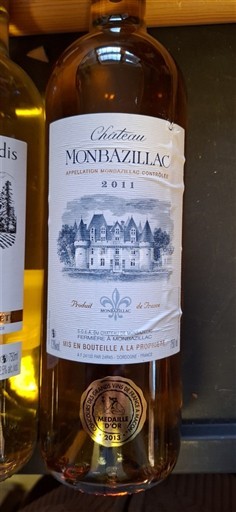 Wijnen Blanc liquoreux Château Monbazillac 2011 Frankrijk Zuidwest-Frankrijk Monbazillac AOC