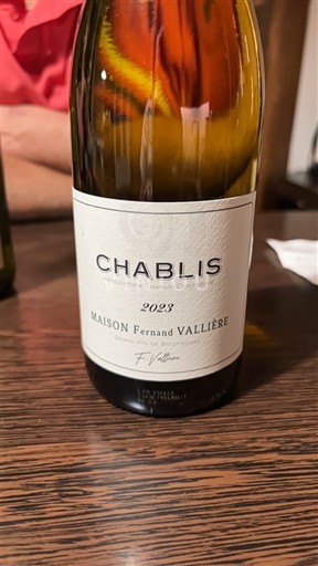 Bourgogne Chablis Maison Fernand Vallière 2023