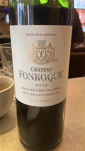 Bordeaux Saint-Émilion Grand Cru Château Fonroque 2016