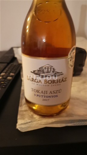 Tokaj Không được chỉ định Sárga Borház 5 Puttonyos 2017