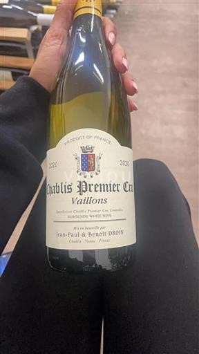 Burgundsko Chablis Premier Cru Jean-Paul & Benoît Droin Vaillons 2020