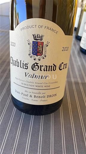 Bourgogne Chablis Grand Cru Jean-Paul & Benoît Droin Valmur 2020