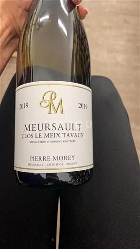Vin Blanc sec Clos le Meix Tavaux Domaine Pierre Morey 2019 France Bourgogne Meursault AOC