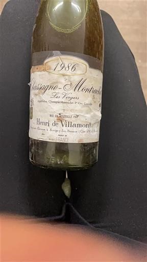 Borgoña Chassagne-Montrachet Premier Cru Henri de Villamont Les Vergers 1986