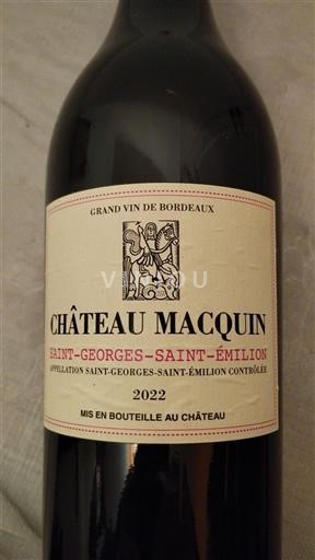 Бордо Сен-Жорж-Сен-Емільйон Château Macquin 2022