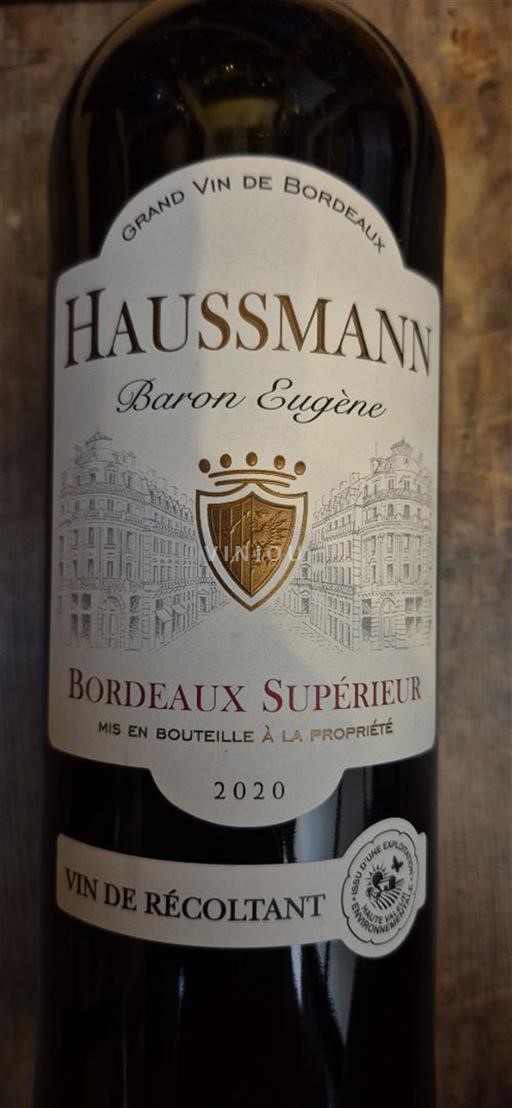 Bordeaux Bordeaux Supérieur Haussmann Baron Eugène 2020