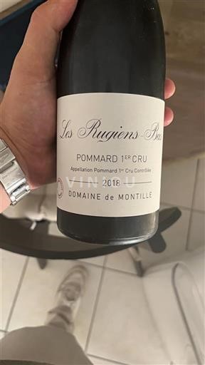 Vin Rouge sec Les Rugiens-Bas Domaine Montille 2018 France Bourgogne Pommard AOC Premier Cru