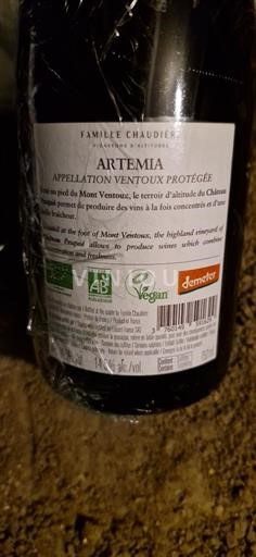 Valle del Ródano Ventoux Famille Chaudière Artemia 2020