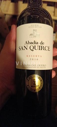Castilien og León Ribera del Duero Abadía de San Quirce Reserva 2016