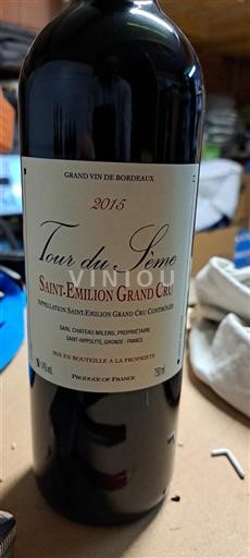 Bordéus Saint-Émilion Grand Cru Grand Cru Château Milens Tour du Sème 2015