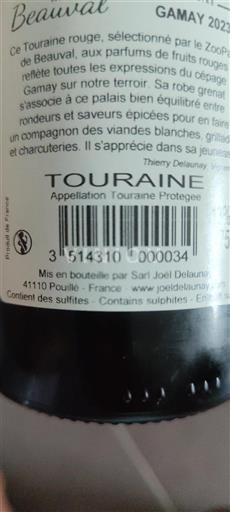 Loire Valley Touraine Joël Delaunay Beauval 2023
