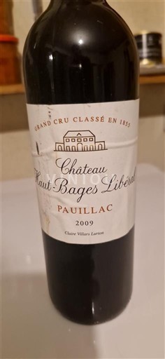 Bordeaux Pauillac Grand Cru Château Haut-Bages Libéral 2009