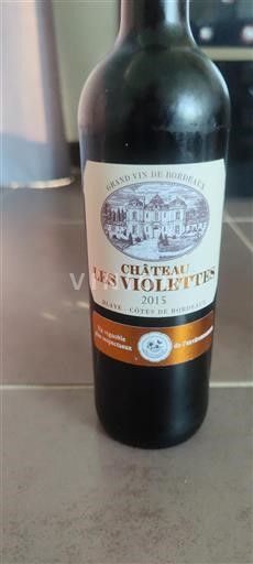 Burdeos Blaye-Côtes de Burdeos Château Les Violettes 2015