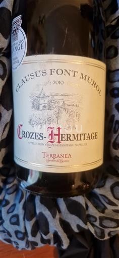 Valle del Rodano Crozes-Hermitage Clausus Font Murol Terranea 2010
