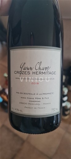 Rhône-dalen Crozes-Hermitage Yann Chave 2018