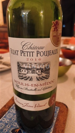 Bordeaux Moulis-en-Médoc Château Ruat Petit Poujeaux 2016