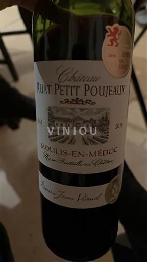 Bordeaux Moulis-en-Médoc Château Ruat Petit Poujeaux 2016