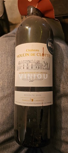 Bordeaux Castillon-côtes-de-bordeaux Château Moulin de Clotte 2015