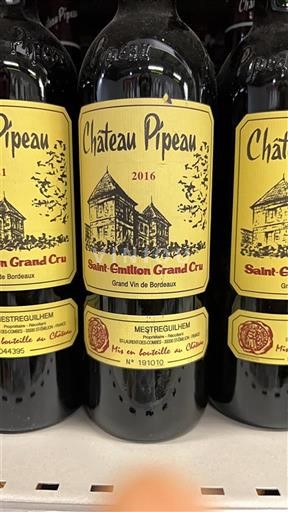 Bordeaux Saint-Émilion Grand Cru Grand Cru Château Pipeau 2016