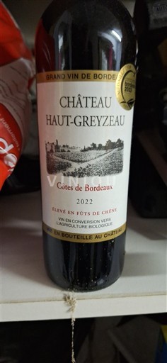 Bordeaux Côtes-de-Bordeaux Château Haut-Greyzeau 2022