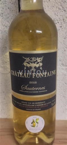 Bordéus Sauternes Château Fontaine 2016