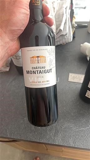 Vin Rouge sec Château Montaigut 2018 France Bordeaux Côtes-de-bourg AOC