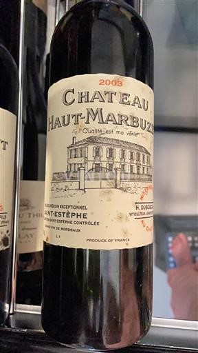 Bordéus Saint-Estèphe Cru Bourgeois Château Haut-Marbuzet 2003