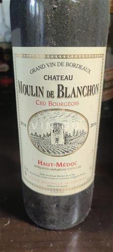 Bordoja Haut-Médoc Cru Bourgeois Château Moulin de Blanchon 2016