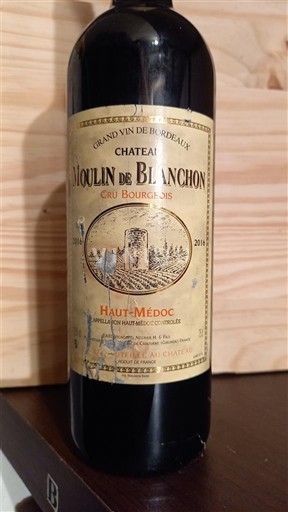 Bordeaux Haut-Médoc Cru Bourgeois Château Moulin de Blanchon 2016