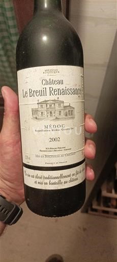 Bordéus Médoc Château Le Breuil Renaissance 2002