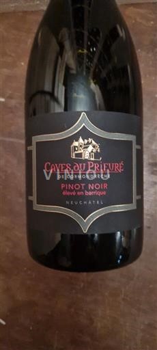 Neuchâtel Ospecificerad Caves du Prieuré Pinot Noir élevé en barrique 2019