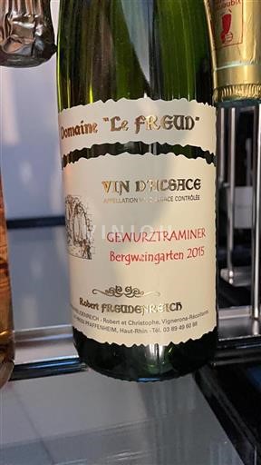 Alsace Domaine Le Freud Bergweingarten 2015