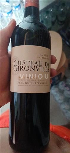 Bordéus Haut-Médoc Cru Bourgeois Château Gironville 2013