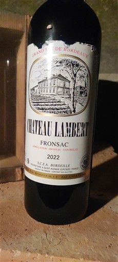 Bordeaux Fronsac Château Lambert 2022
