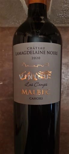 Vin Rouge sec Las Camps Château Lamagdelaine Noire 2020 France Sud-Ouest Cahors AOC