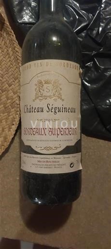 Bordeaux Bordeaux supérieur Château Séguineau 2003
