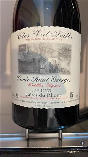 Thung lũng Rhône Côtes-du-rhône Clos Val Seille Saint Georges Vieilles Vignes 2019