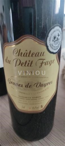 Bordeaux Graves-de-vayres Château Petit Fage 2020